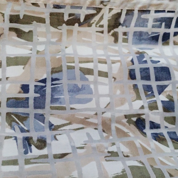 StudioWorks Abstract Floral Sheer Button-up Collared Shirt - Picture 2 of 9